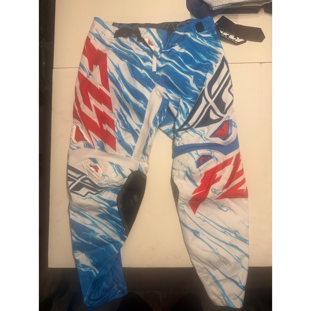 Fly Racing Kinetic Relapse Motocross Pants Red White Blue Size 36 370-43236